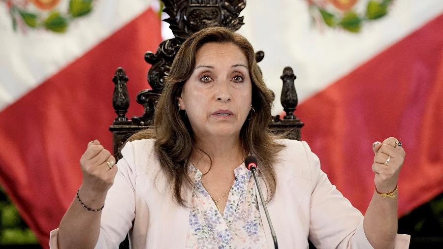 Dina Boluarte, presidente do Peru - REUTERS/Angela Ponce