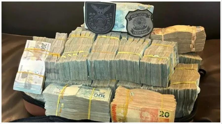 A PF apreendeu dinheiro vivo com os criminosos A PF apreendeu dinheiro vivo com os criminosos