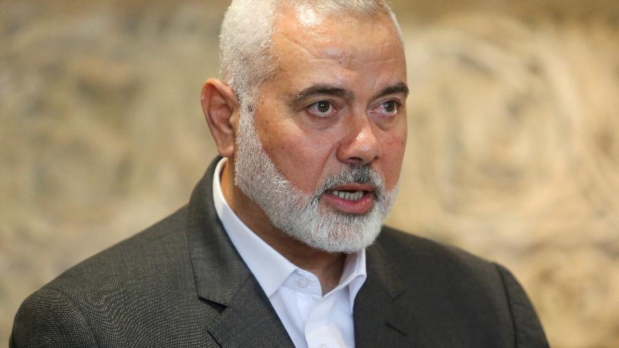 Ismail Haniyeh, líder político do Hamas, em foto de 2021 - Aziz Taher/Reuters