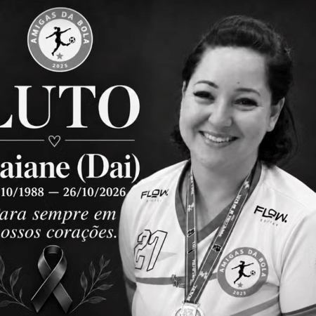 Daiane dos Santos, atleta de futsal, morreu na segunda-feira em SC