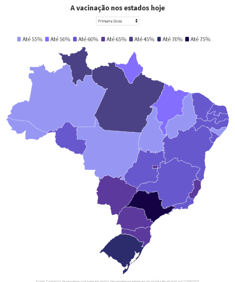Vacinação Brasil 29 de agosto - Arte/UOL - Arte/UOL