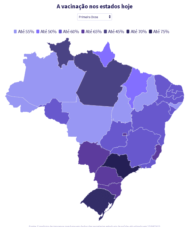 Vacinação Brasil 29 de agosto - Arte/UOL - Arte/UOL