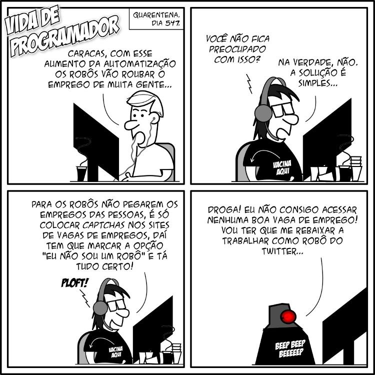 Tirinha - coluna André Noel - 18.set.2021 - André Noel/ Vida de Programador - André Noel/ Vida de Programador