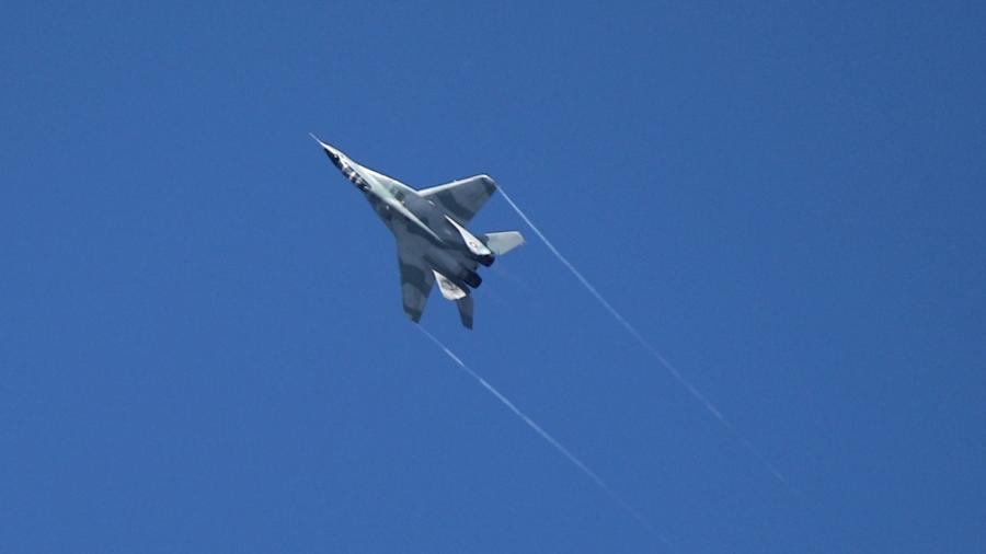 MiG-29 da Força Aérea Búlgara decola na Base Aérea Graf Ignatievo, Bulgária - Stoyan Nenov/Reuters