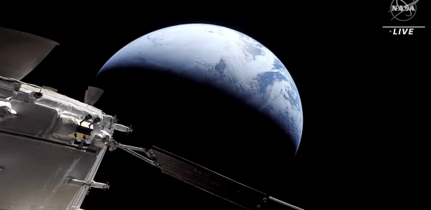 Esta es la última imagen de la Tierra tomada por la cápsula de Orión