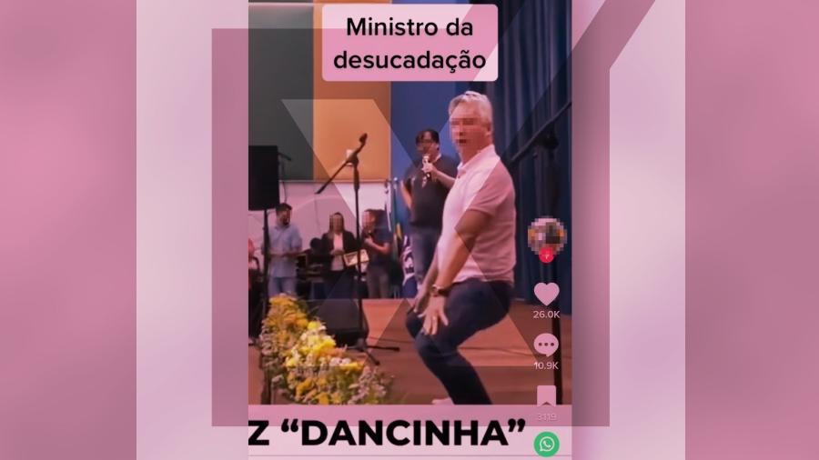 11.abr.2023 -  Vereador Henrique Carballal (PDT) é o verdadeiro autor de dança atribuída a Camilo Santana - Projeto Comprova