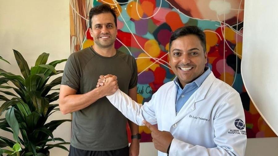 Pablo Marçal (PRTB) com Luiz Teixeira da Silva Junior, dono da clínica que consta em laudo falso contra Boulos Pablo Marçal (PRTB) com Luiz Teixeira da Silva Junior, dono da clínica que consta em laudo falso contra Boulos