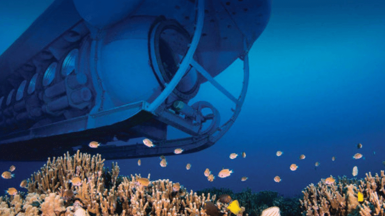 Submarino da Atlantis Adventures em Kona Submarino da Atlantis Adventures em Kona