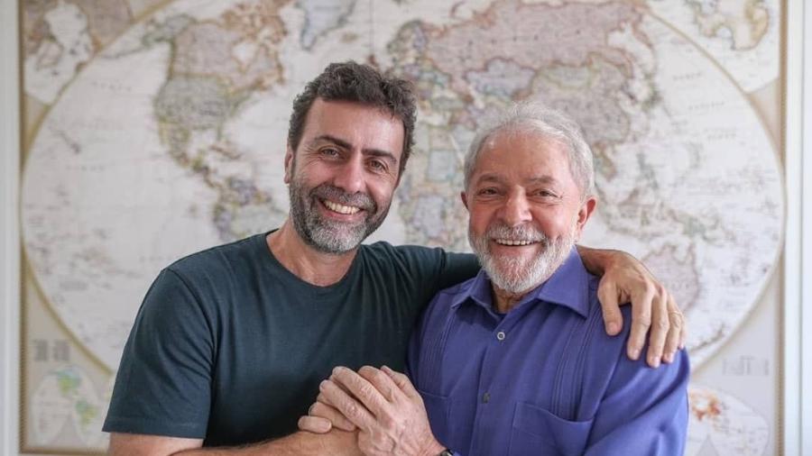 Deputado Marcelo Freixo e o ex-presidente Lula, após a reunião de ontem - Ricardo Stuckert, Instituto Lula