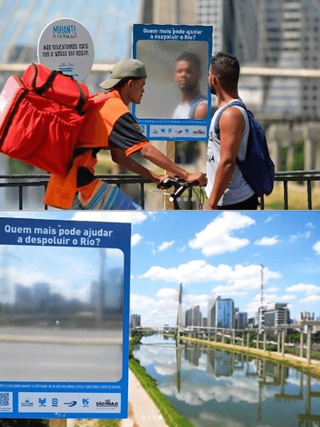 Campanha da Sabesp para a despoluiçao do rio Pinheiros - Sabesp/Divulgação
