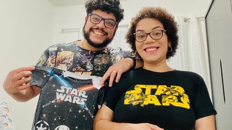 Melanie com o Augusto (no forno) e seu marido, Gabriel Fernando - Arquivo pessoal - Arquivo pessoal