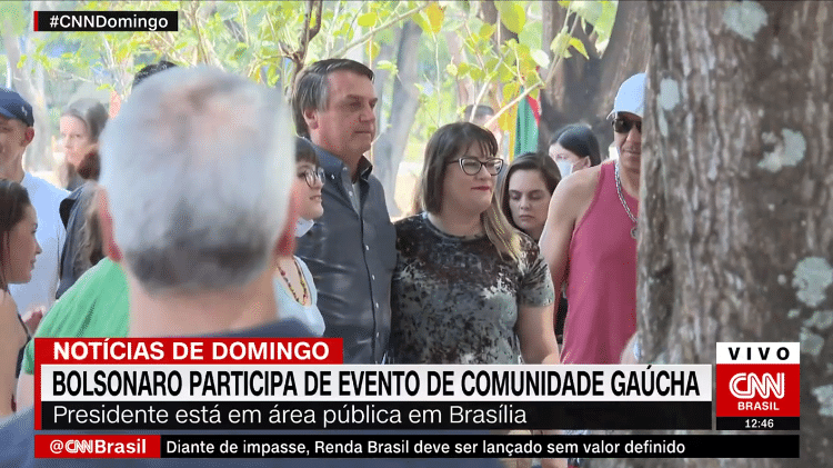 Bolsonaro + gaúchos - Reprodução/CNN Brasil - Reprodução/CNN Brasil