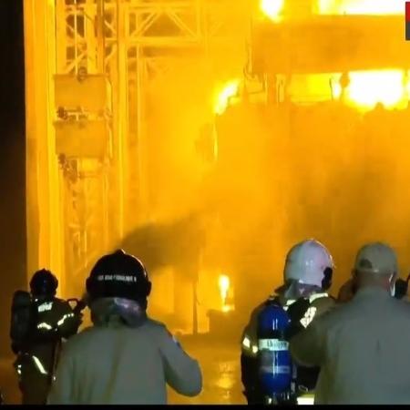 Incêndio em subestação da Light, Rio de Janeiro - Reprodução / GloboNews