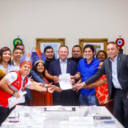 Sonia Guajajara, Carlos Brandão e André Fufuca se reuniram em 22 de março, em São Luís.