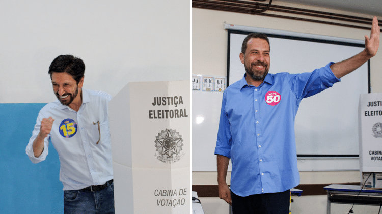 Ricardo Nunes e Guilherme Boulos votam em São Paulo