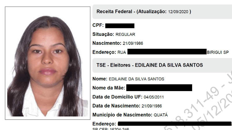 05.dez.2024 - Edilaine Santos, foragida na Argentina, fugiu para o Peru