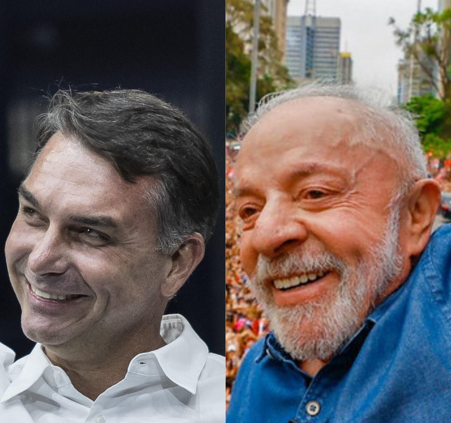 Flávio Bolsonaro e Lula  - undefined