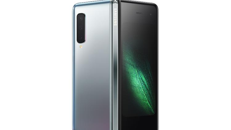 Visão traseira do Galaxy Fold, o celular de tela dobrável da Samsung - Samsung/Divulgação