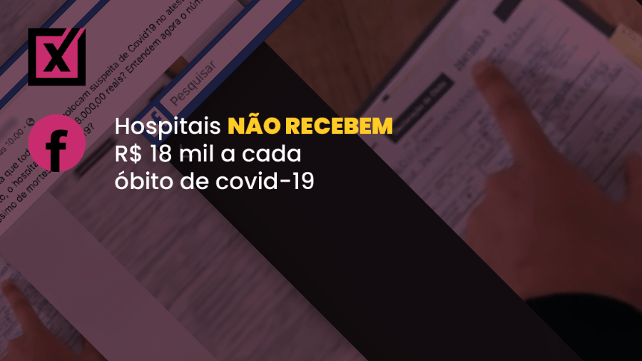 É falsa a informação compartilhada por vídeo no Facebook sobre hospitais receberem verba a cada morte pelo novo coronavírus - Arte/Comprova