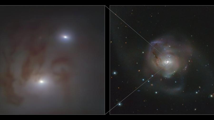 Os buracos negros supermassivos mais perto da Terra são descobertos; entenda - ESO/Voggel et al.; ESO/VST ATLAS
