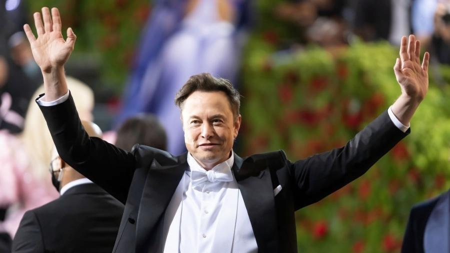 2.mai.2022 - O empresário Elon Musk, da SpaceX e Tesla, no Met Gala 2022, em Nova York (EUA) - Gilbert Carrasquillo/Getty Images