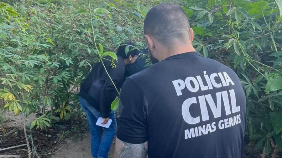 A Polícia Civil de Minas encontrou o corpo de um recém-nascido em um matagal em Teófilo Otoni, em Minas Gerais - Polícia Civil de Minas Gerais