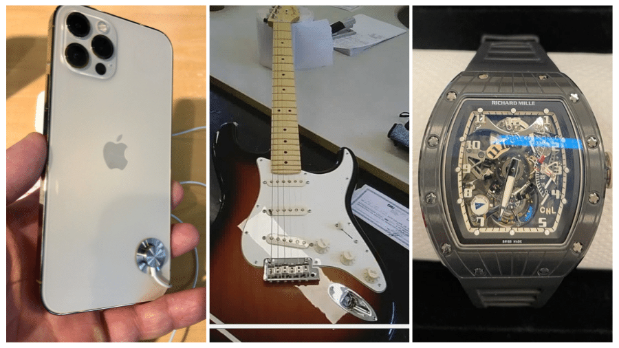 iPhone por R$ 1.000, guitarra importada por R$ 4.000 e até um relógio de R$ 1 milhão estão entre os lotes da Receita