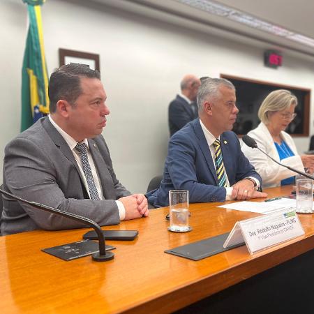 Em discurso após a eleição, Rodolfo Nogueira (e) disse que governo é inimigo do agro
