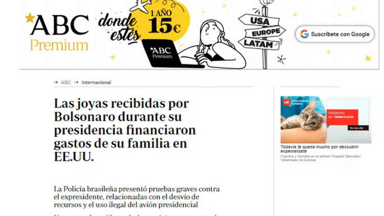 O tema também foi reportado pelo jornal espanhou ABC