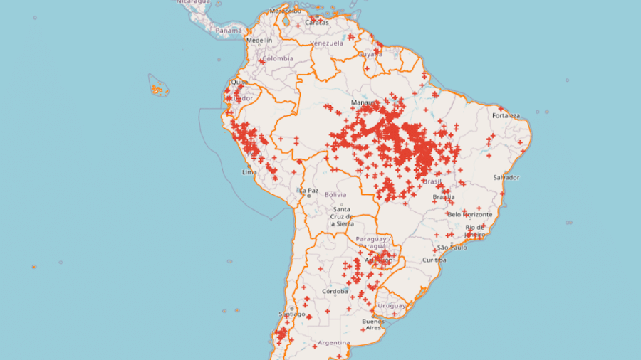 Nas últimas 48 horas, foram registrados 6.251 focos de incêndio ativos no Brasil - Reprodução/BDQueimadas/Inpe