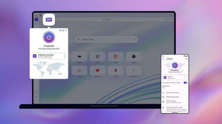 Opera One é um dos navegadores mais atuais da companhia; empresa fornece recurso de VPN, que permite navegação mais segura Opera One é um dos navegadores mais atuais da companhia; empresa fornece recurso de VPN, que permite navegação mais segura