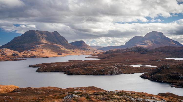 Montanhas de Assynt vitsas da NC500