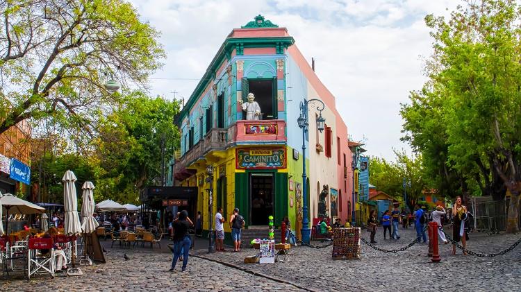 Caminito, no bairro turístico La Boca, em Buenos Aires Caminito, no bairro turístico La Boca, em Buenos Aires