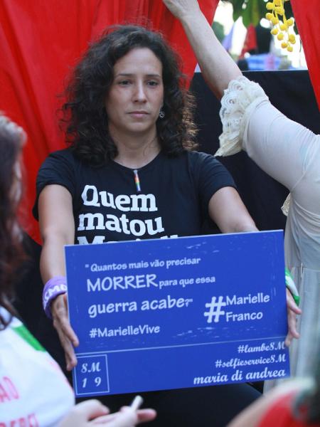 08.03.2019 - Mônica Benício, viúva da vereadora assassinada Marielle Franco - Jose Lucena/Futura Press/Estadão Conteúdo