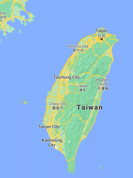 A província de Taiwan - Reprodução/Google Maps