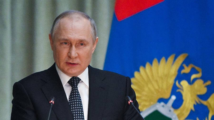 O presidente da Rússia, Vladimir Putin, ordenou a invasão à Ucrânia em 24 de fevereiro - Sputnik/Sergey Guneev/Kremlin via Reuters