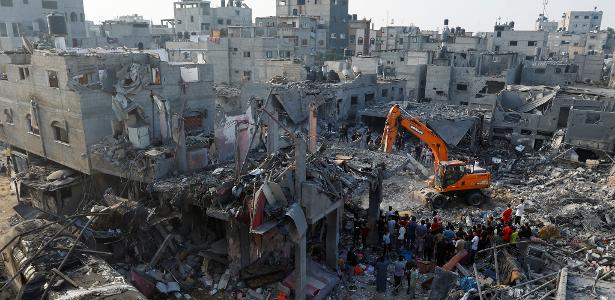 Destruição se aprofunda na Faixa de Gaza após 19 dias de guerra