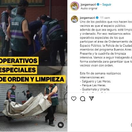 Operação da prefeitura de Buenos Aires para retirar moradores em situação de rua