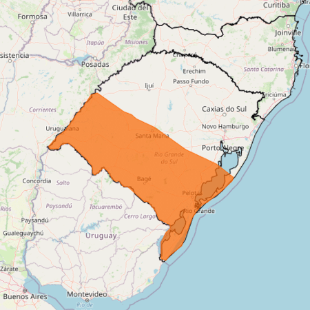 INMET alerta para possibilidade de chuva no Rio Grande do Sul - Reprodução/INMET