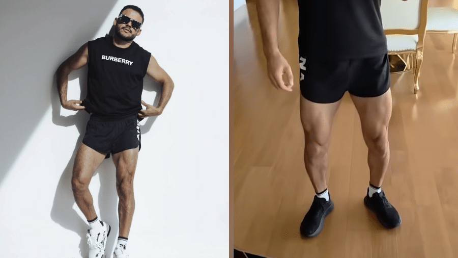 O aluno e produtor Marcus Vinícius Andrade foi repreendido devido ao short 'curto' que usava na academia em Anápolis (GO) - undefined