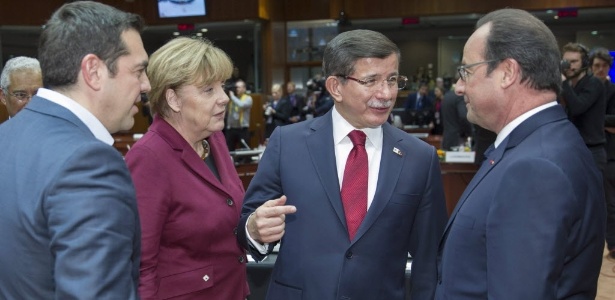 Chefes de Estado de Grécia, Alemanha, Turquia e França em encontro em Bruxelas - Olivier Hoslet/EFE