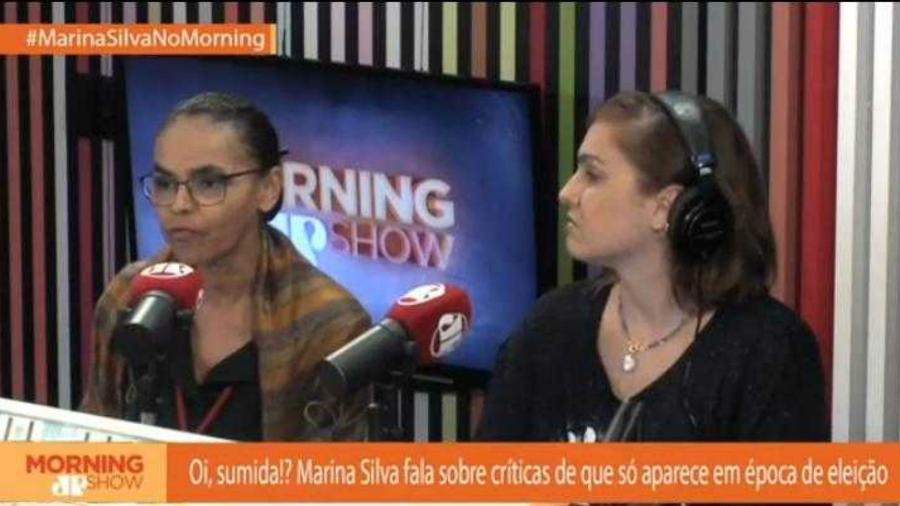 Marina Silva em entrevista à rádio Jovem Pan - Reprodução