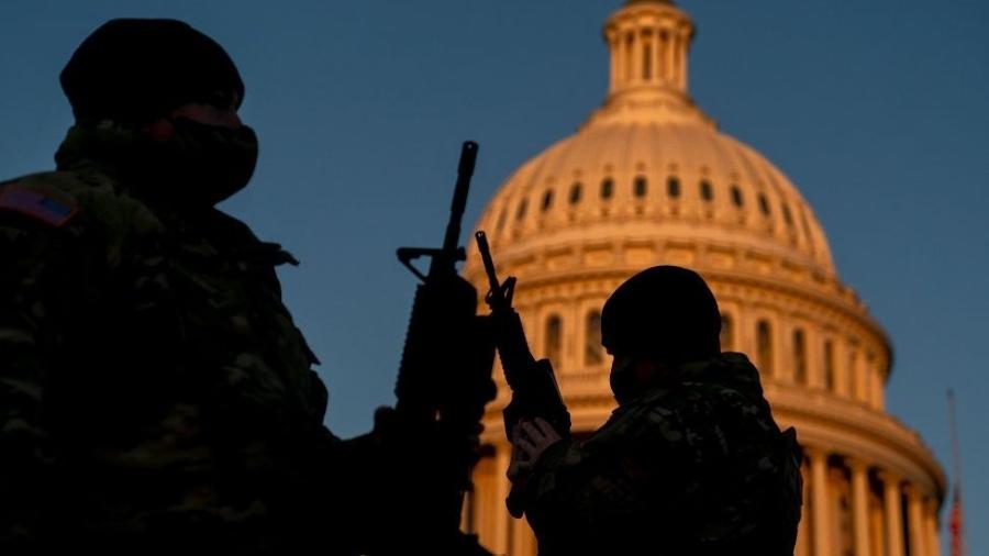 A Guarda Nacional está em alerta máximo para a posse de Biden - Getty Images