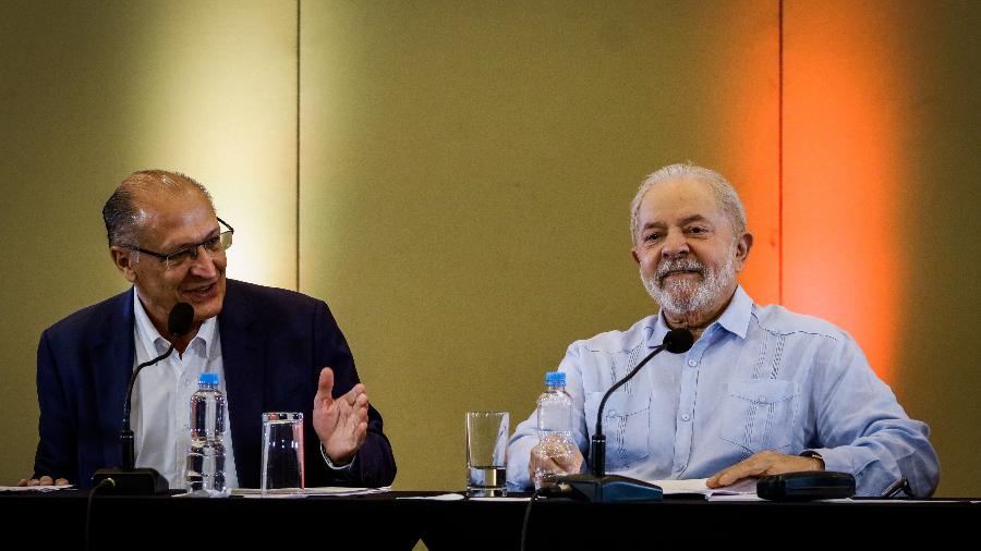 8 de abril 2022 - Lula e Alckmin em encontro em São Paulo para formalização do nome do ex-governador para chapa com o ex-presidente - ALOISIO MAURICIO/ESTADÃO CONTEÚDO
