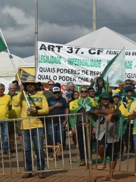 Acampamento golpista em frente ao QG do Exército, em Brasília: quase 70 dias  - Reprodução de vídeo