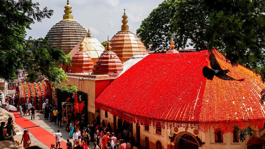 O templo Kamakhya, em Guwahati, na Índia - Surjeet Yadav/AFP