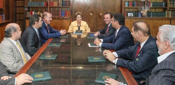 Presidente Dilma Rousseff durante reunião com prefeitos no Palácio da Alvorada - Roberto Stuckert Filho/PR