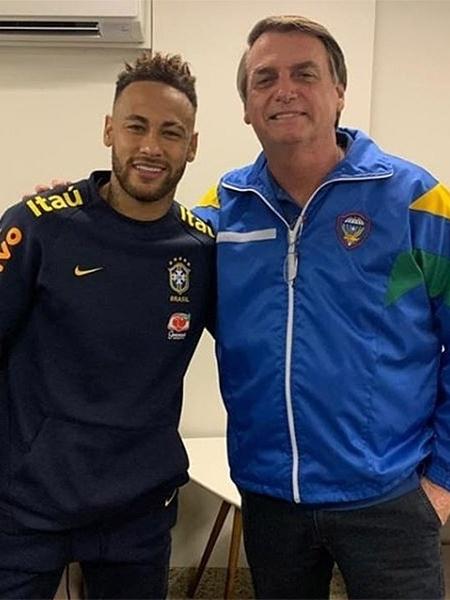 Neymar e Bolsonaro se encontraram no hospital em Brasília - Reprodução/Instagram/Jair Bolsonaro