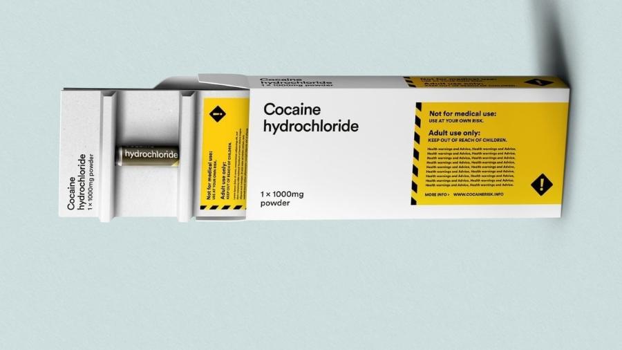 Embalagem de cocaína sugerida para venda em farmácias pela Transform Policy Drug Foundation - Divulgação/Transform Policy Drug Foundation
