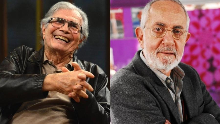 Tarcísio Meira e Paulo José - Reprodução e José Miguel Júnior/TV Globo